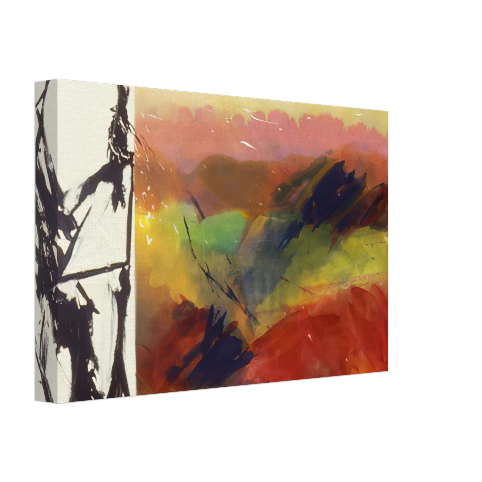 Ronnie Landfield - Railroad Gate - 1989 Canvas - 70x100 cm / 28x40 inches-canvas