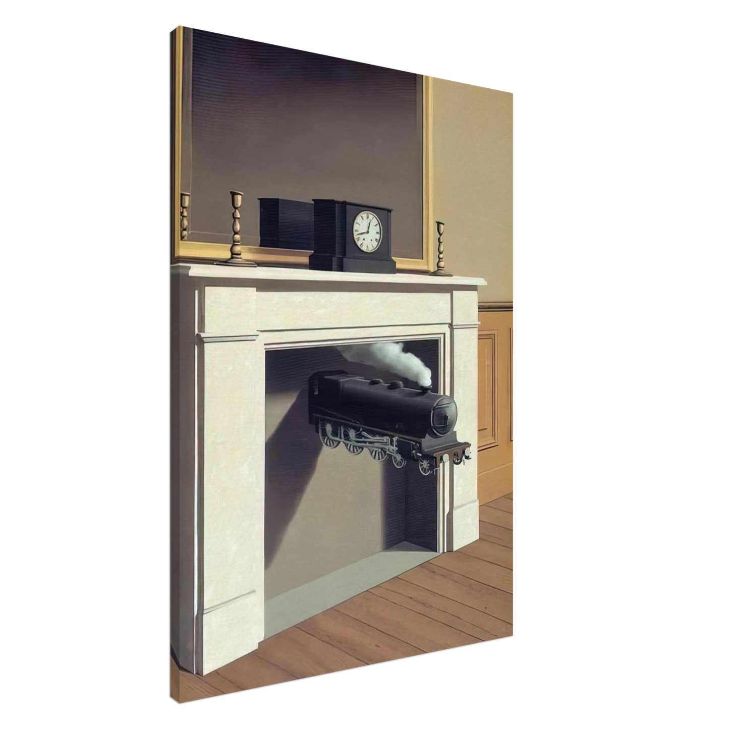 Rene Magritte - TIME TRANSFIXED 1938 Canvas - 20x30 cm / 8x12 inches-canvas