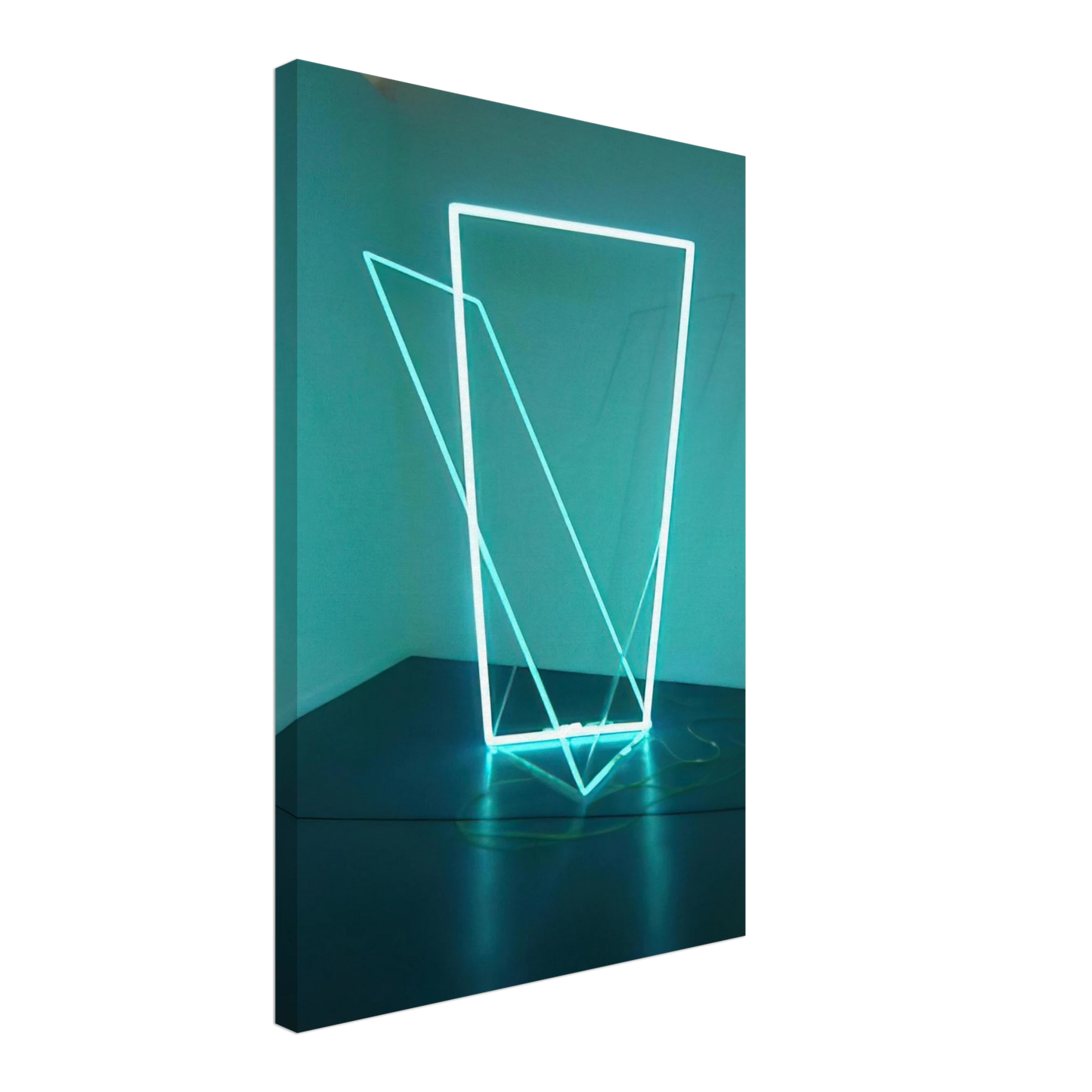 Francois Morellet - Neon dans lâ€™espace - 1963 Canvas - 70x100 cm / 28x40 inches-canvas