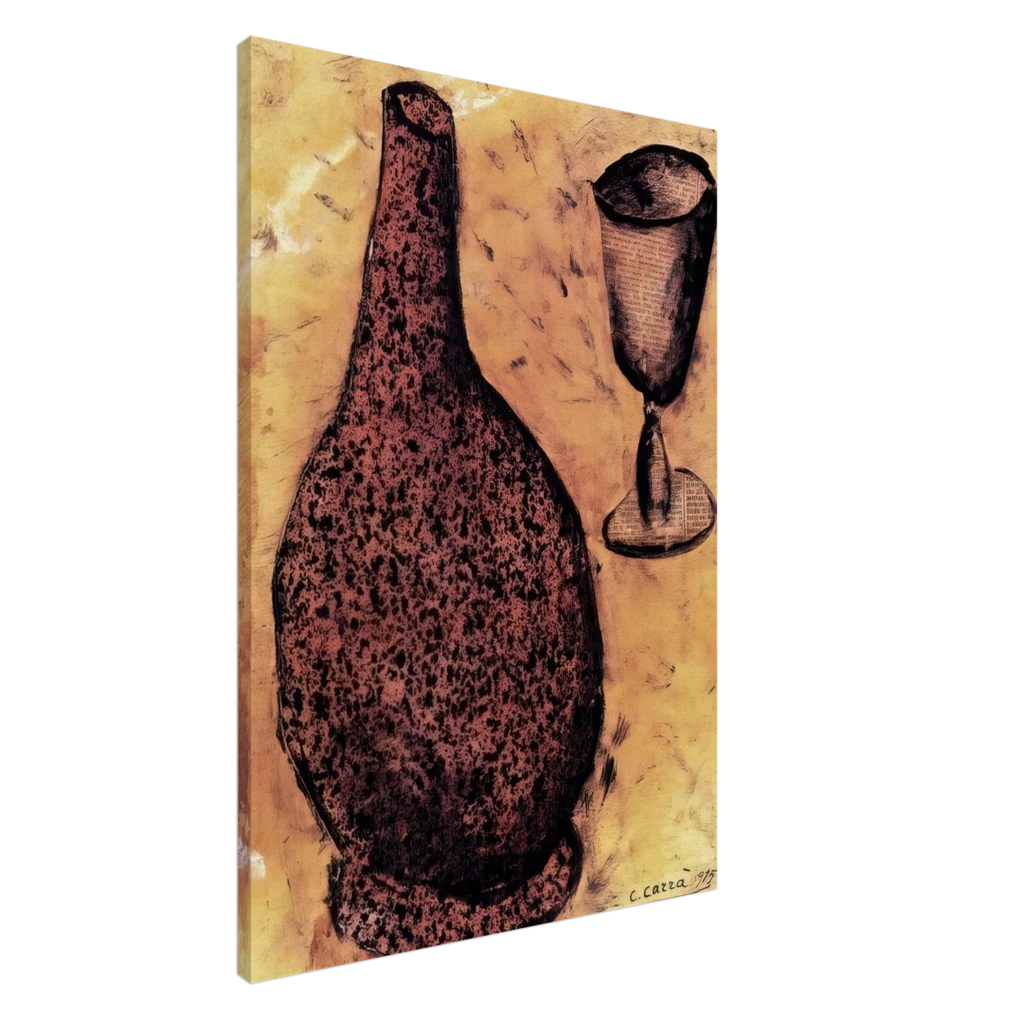 Carlo Carra - IL FIASCO 1915 Canvas - 20x30 cm / 8x12 inches-canvas
