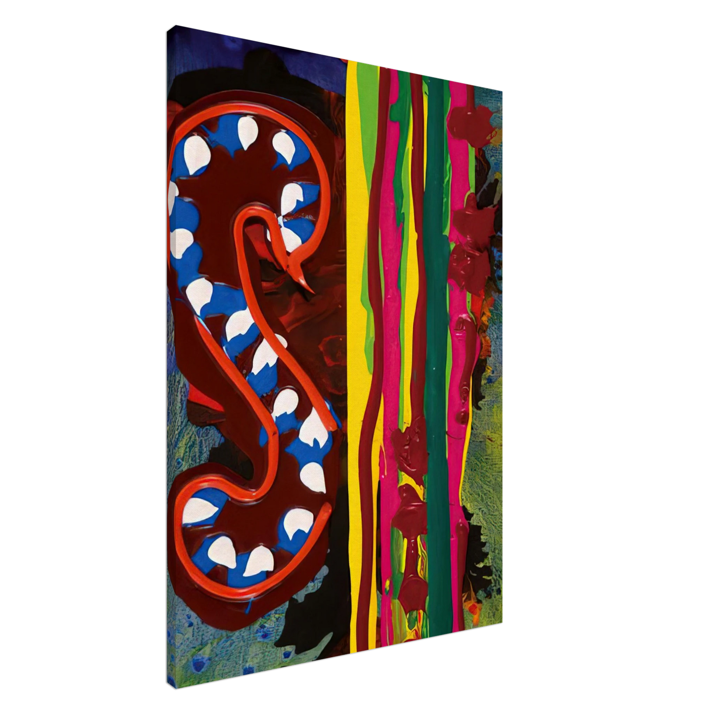 John Hoyland - Spirit Night - 18.06.98 - 1998 Canvas - 20x30 cm / 8x12 inches-canvas