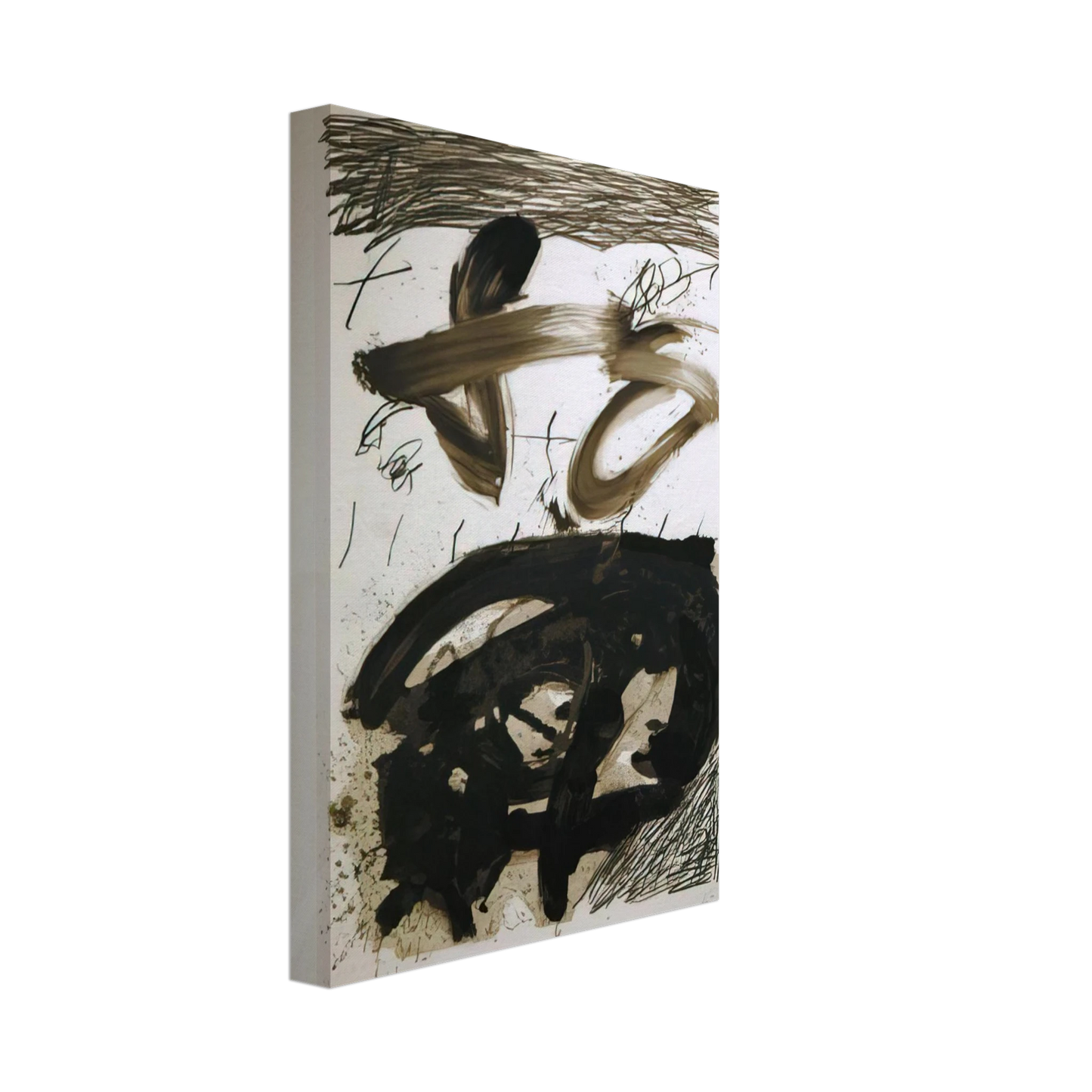 Antoni Tapies - CALLIGRAPHIQUE 1987 Canvas - 40x60 cm / 16x24 inches-canvas