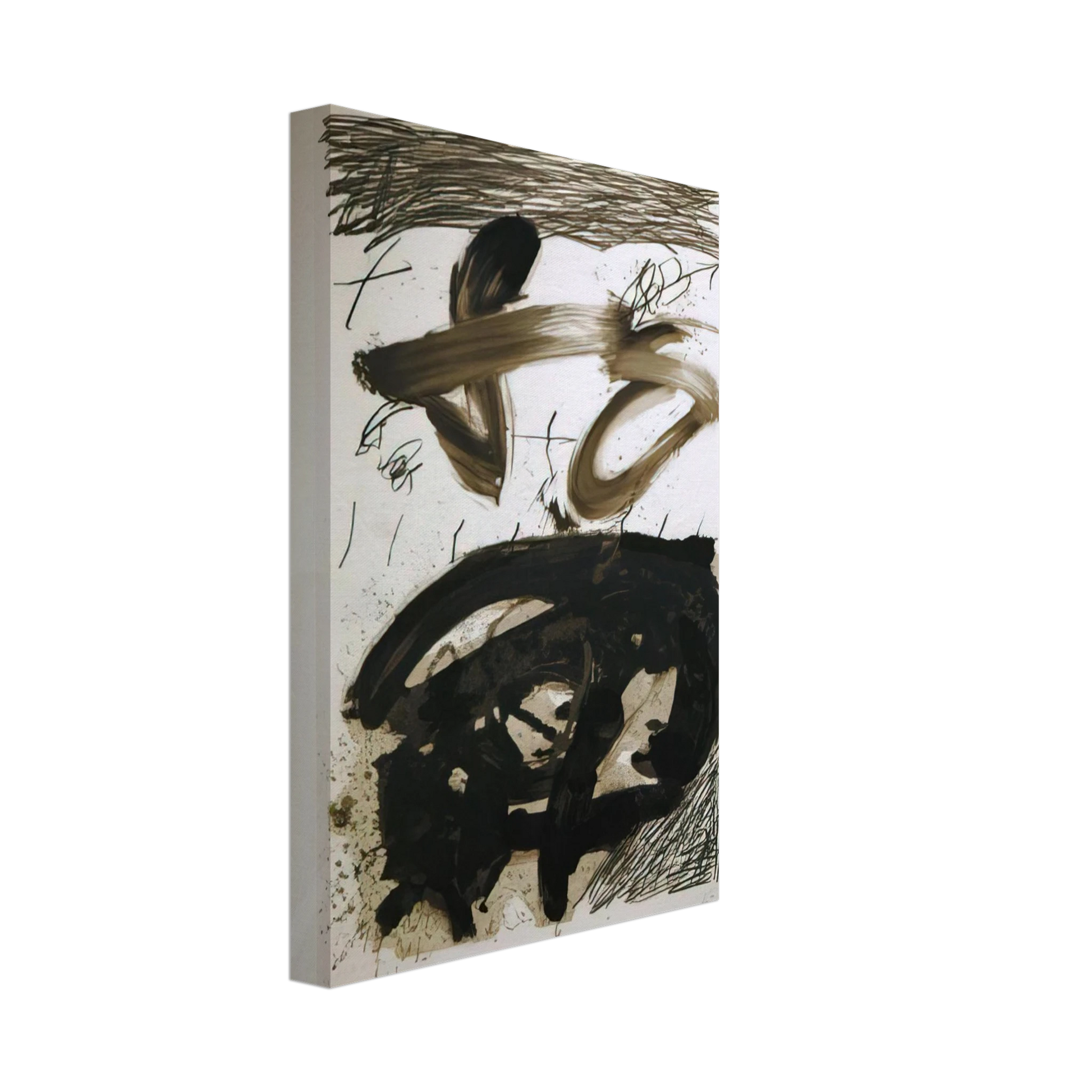 Antoni Tapies - CALLIGRAPHIQUE 1987 Canvas - 40x60 cm / 16x24 inches-canvas