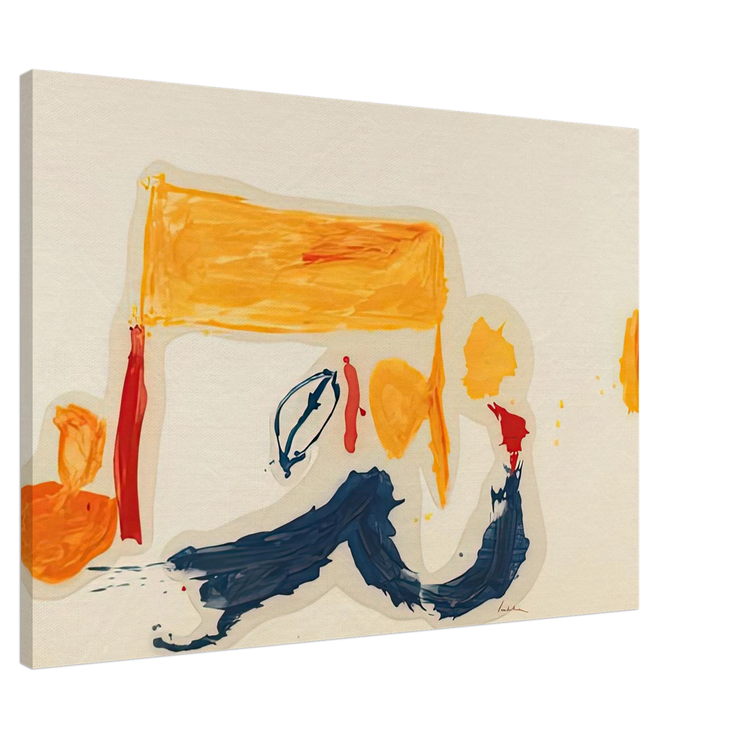 Helen Frankenthaler - Yellow Games, 1962- Canvas - 20x30 cm / 8x12 inches-canvas