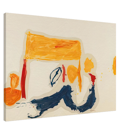 Helen Frankenthaler - Yellow Games, 1962- Canvas - 20x30 cm / 8x12 inches-canvas