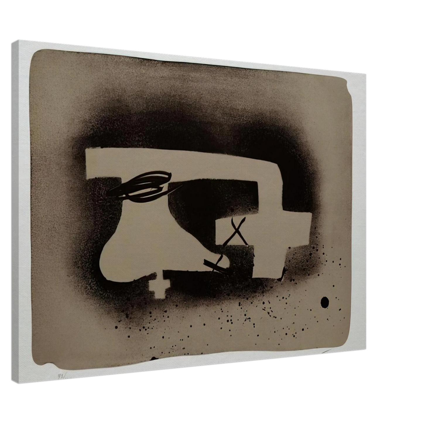 Antoni Tapies - ERINNERUNGEN I 1988 Canvas - 20x30 cm / 8x12 inches-canvas