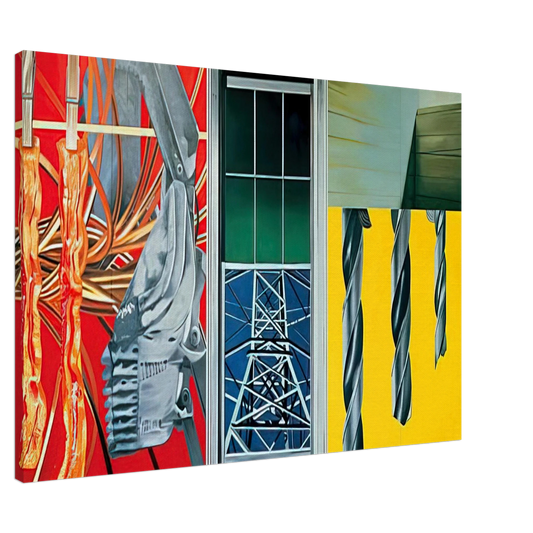 James Rosenquist - Industrial Cottage Canvas - 20x30 cm / 8x12 inches-canvas