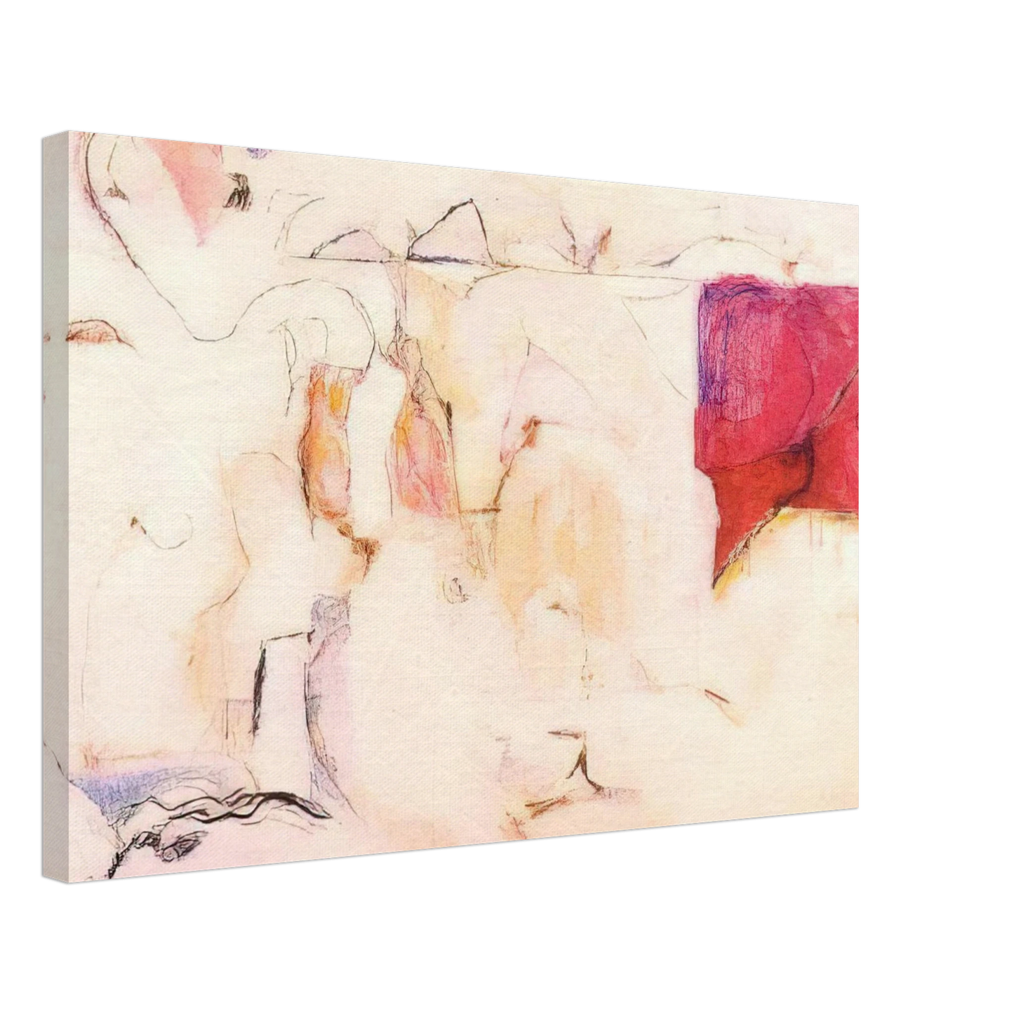 Menez - Untitled - Lyrical Abstraction Canvas - 70x100 cm / 28x40 inches-canvas