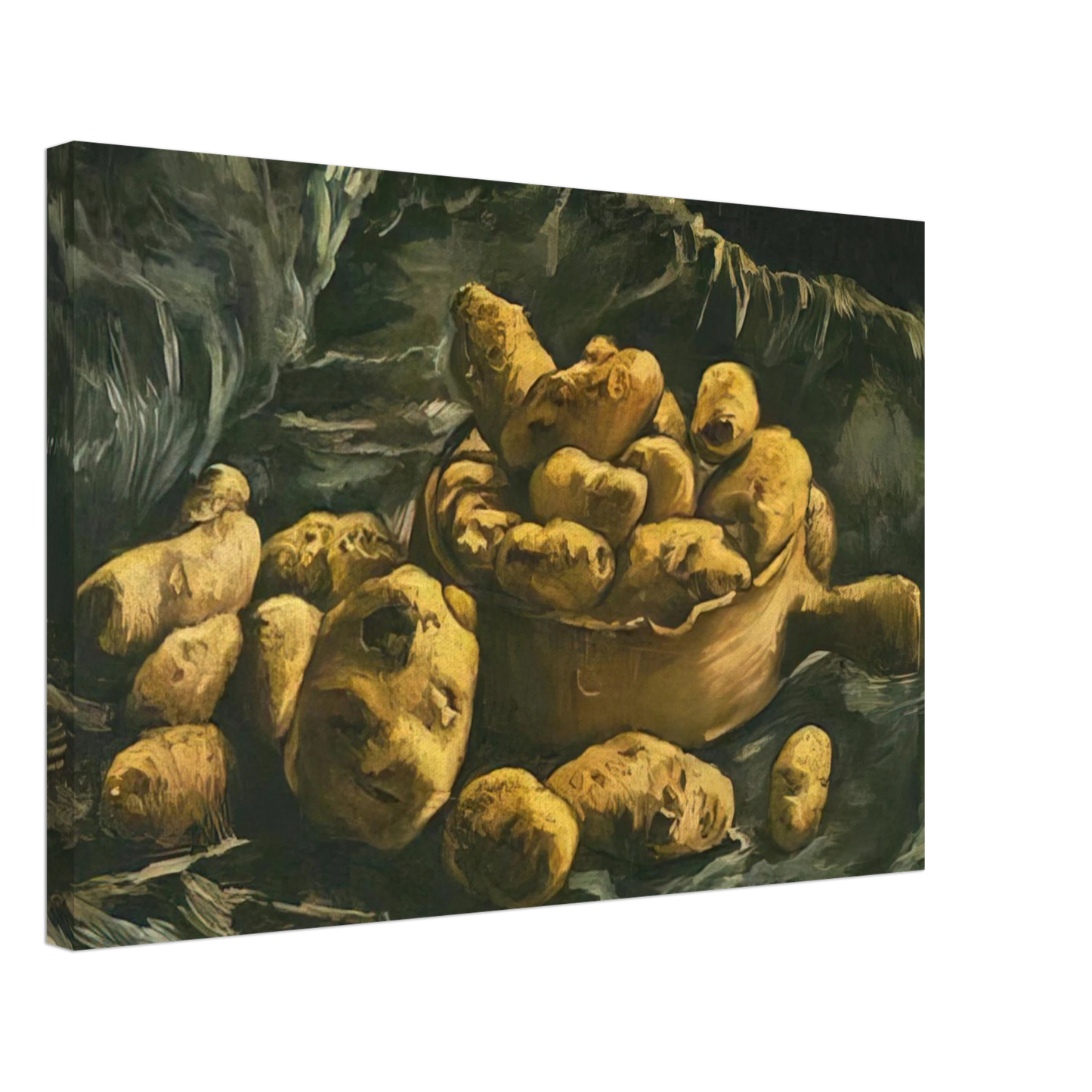Vincent van Gogh - Still life with an Earthern bowl and potatoes Canvas - 40x60 cm / 16x24 inches-canvas