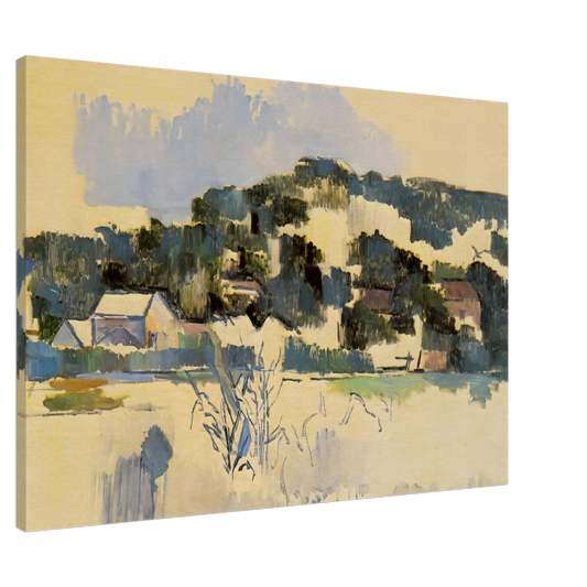 Paul Cezanne - Houses on the Hill Canvas - 20x30 cm / 8x12 inches-canvas