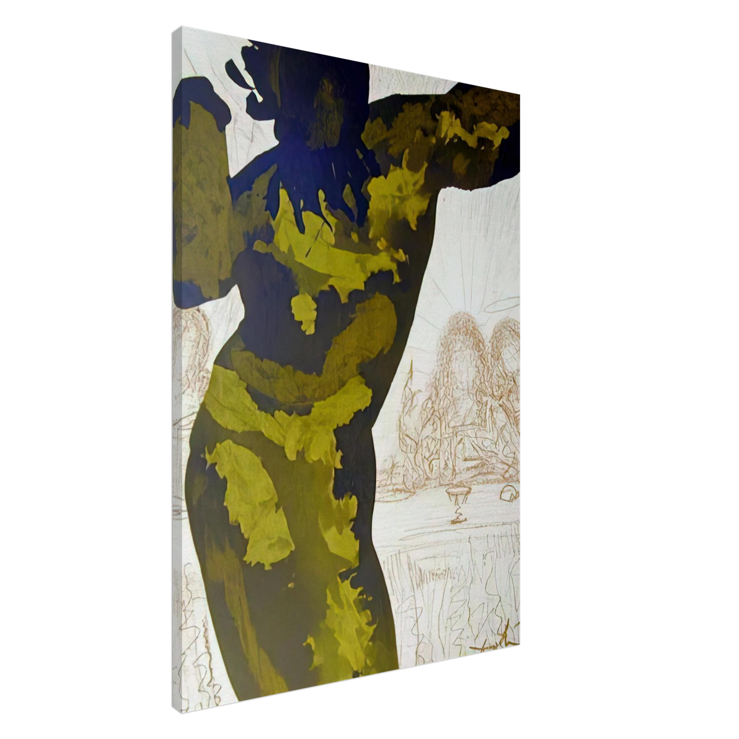 Salvador Dali - ET POST BUCCELLAM INTROIVIT IN EUM SATANAS PSALMS 40 10 1964 Canvas - 20x30 cm / 8x12 inches-canvas