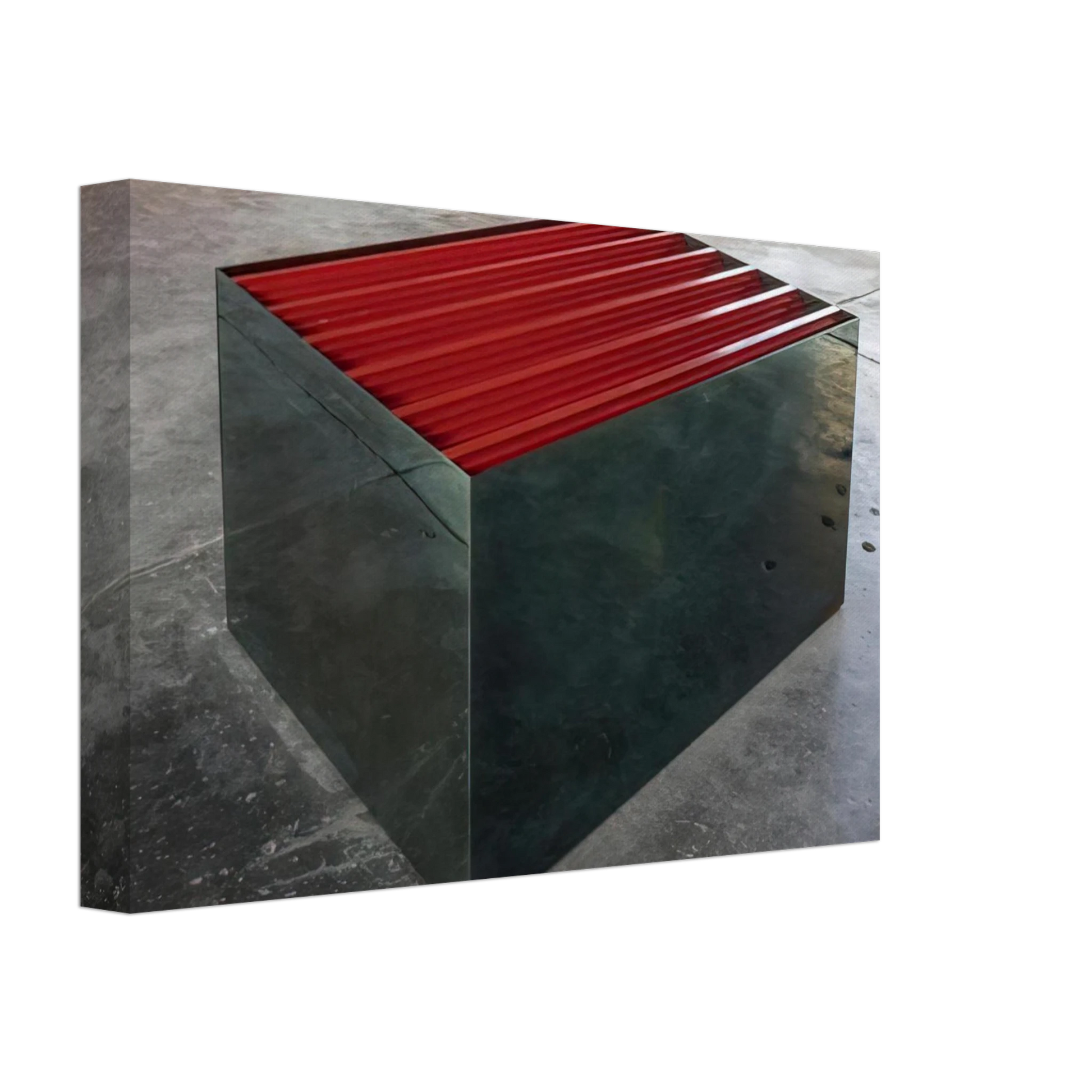 Donald Judd - Untitled The Block - 1965 Canvas - 40x60 cm / 16x24 inches-canvas