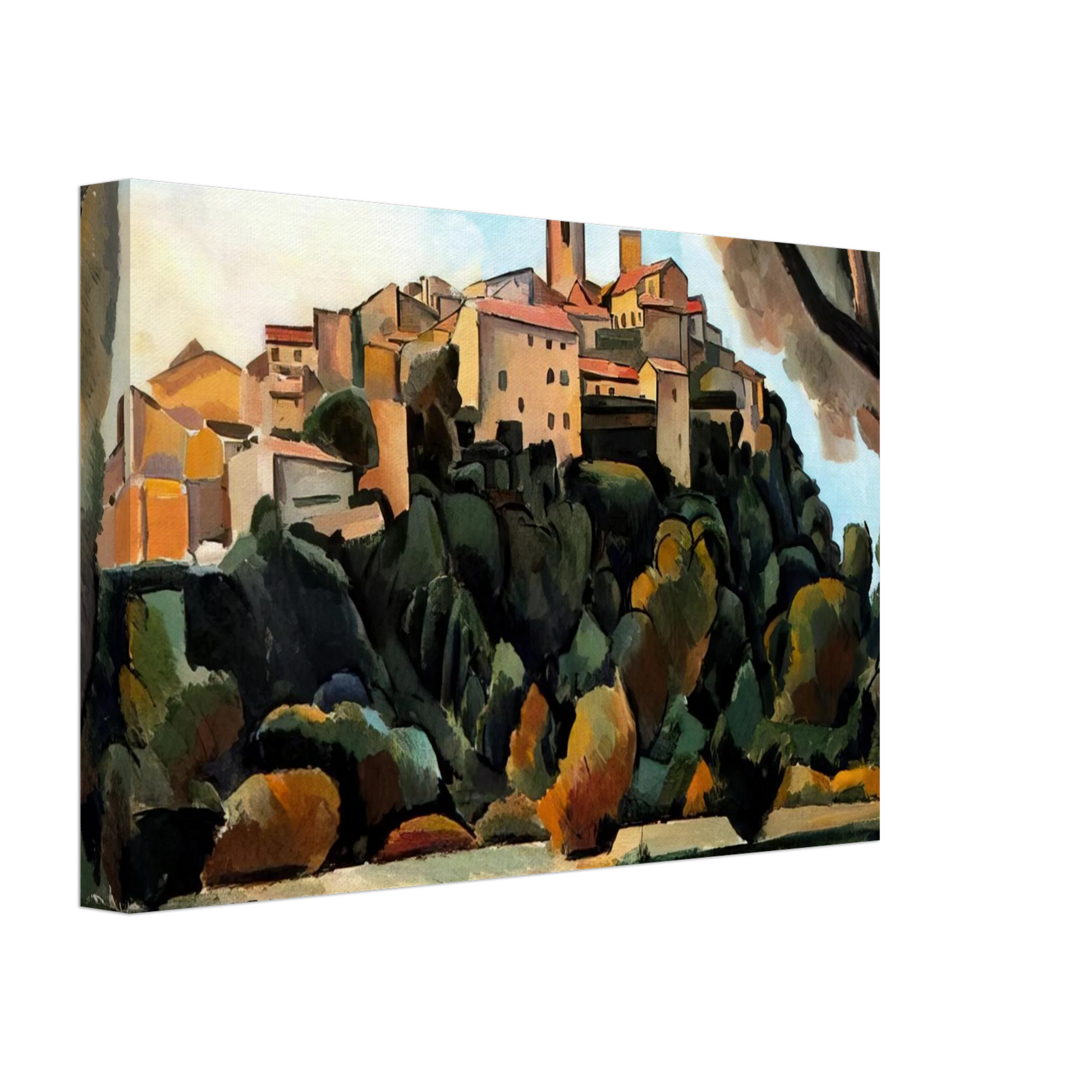 Andre Derain - VISTA DE SAINT PAUL DE VENCE 1910 Canvas - 70x100 cm / 28x40 inches-canvas