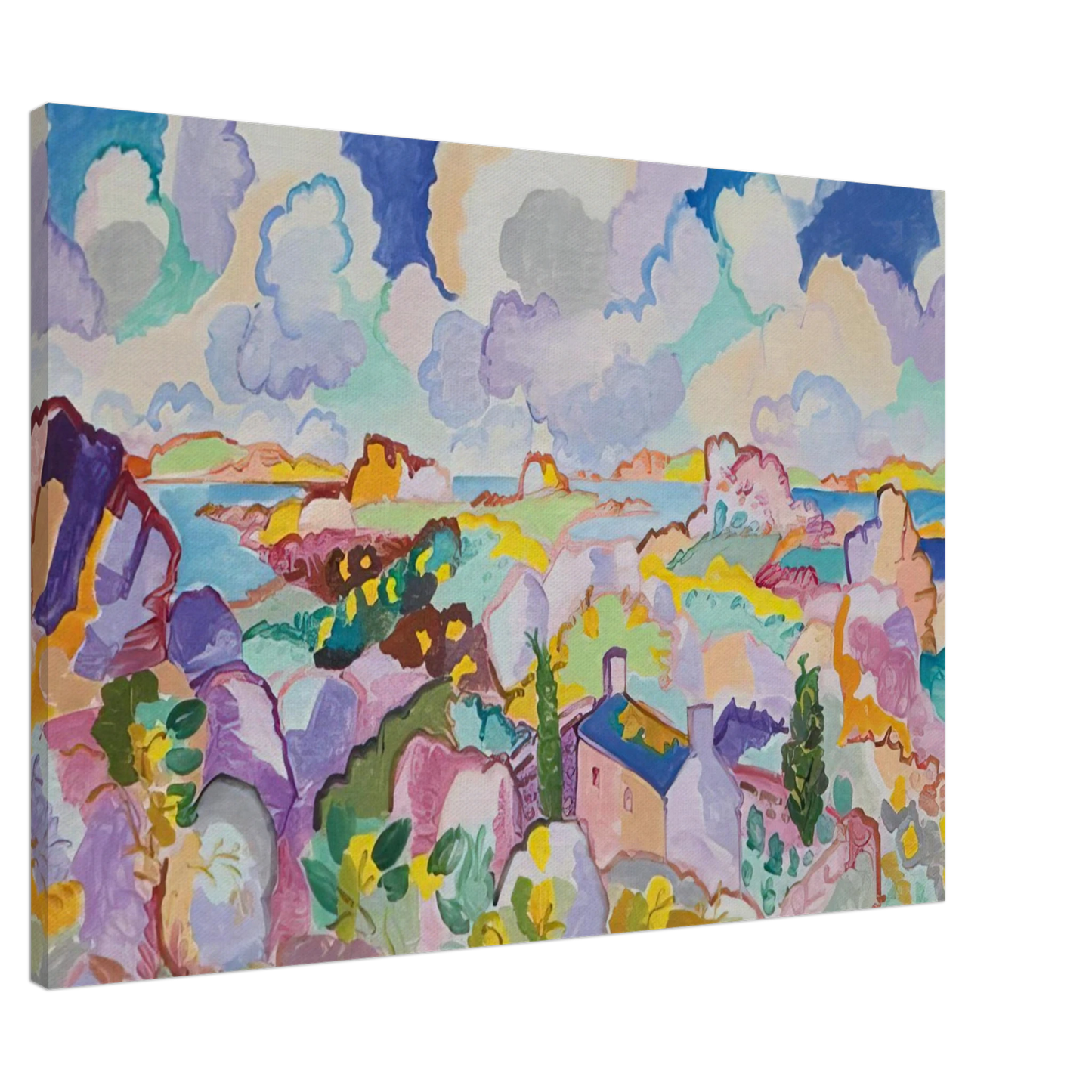 Charles Lapicque - Printemps en Bretagne - 1959 Canvas - 20x30 cm / 8x12 inches-canvas