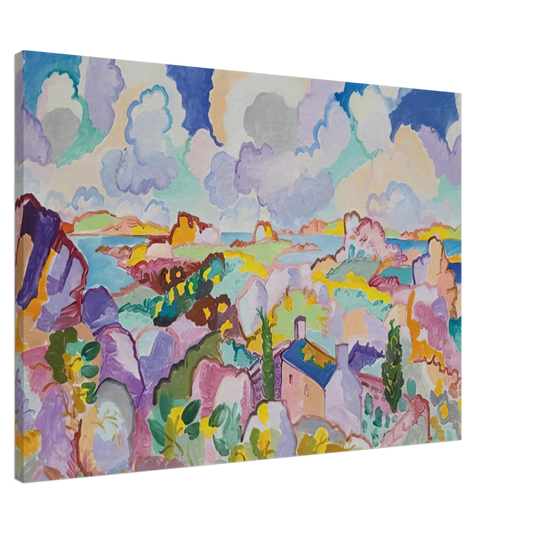 Charles Lapicque - Printemps en Bretagne - 1959 Canvas - 20x30 cm / 8x12 inches-canvas