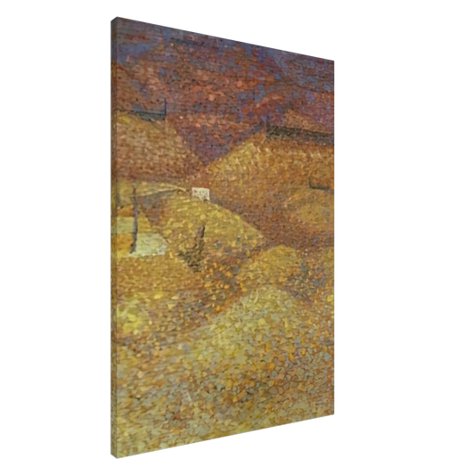 Bridget Riley - PINK LANDSCAPE 1960 Canvas - 20x30 cm / 8x12 inches-canvas