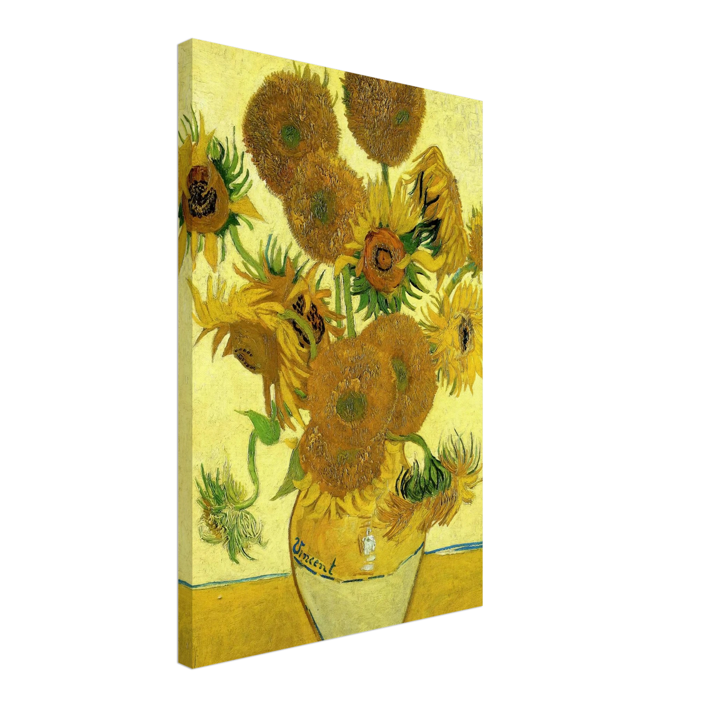Vincent van Gogh - Still Life - Vase with Fifteen Sunflowers Canvas - 70x100 cm / 28x40 inches-canvas