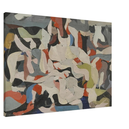 Robert Goodnough - Untitled - Abstract Expressionism Canvas - 20x30 cm / 8x12 inches-canvas