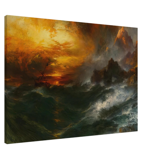 Thomas Moran - A Mountain of Loadstone Arabian Nights Canvas - Default Title-canvas