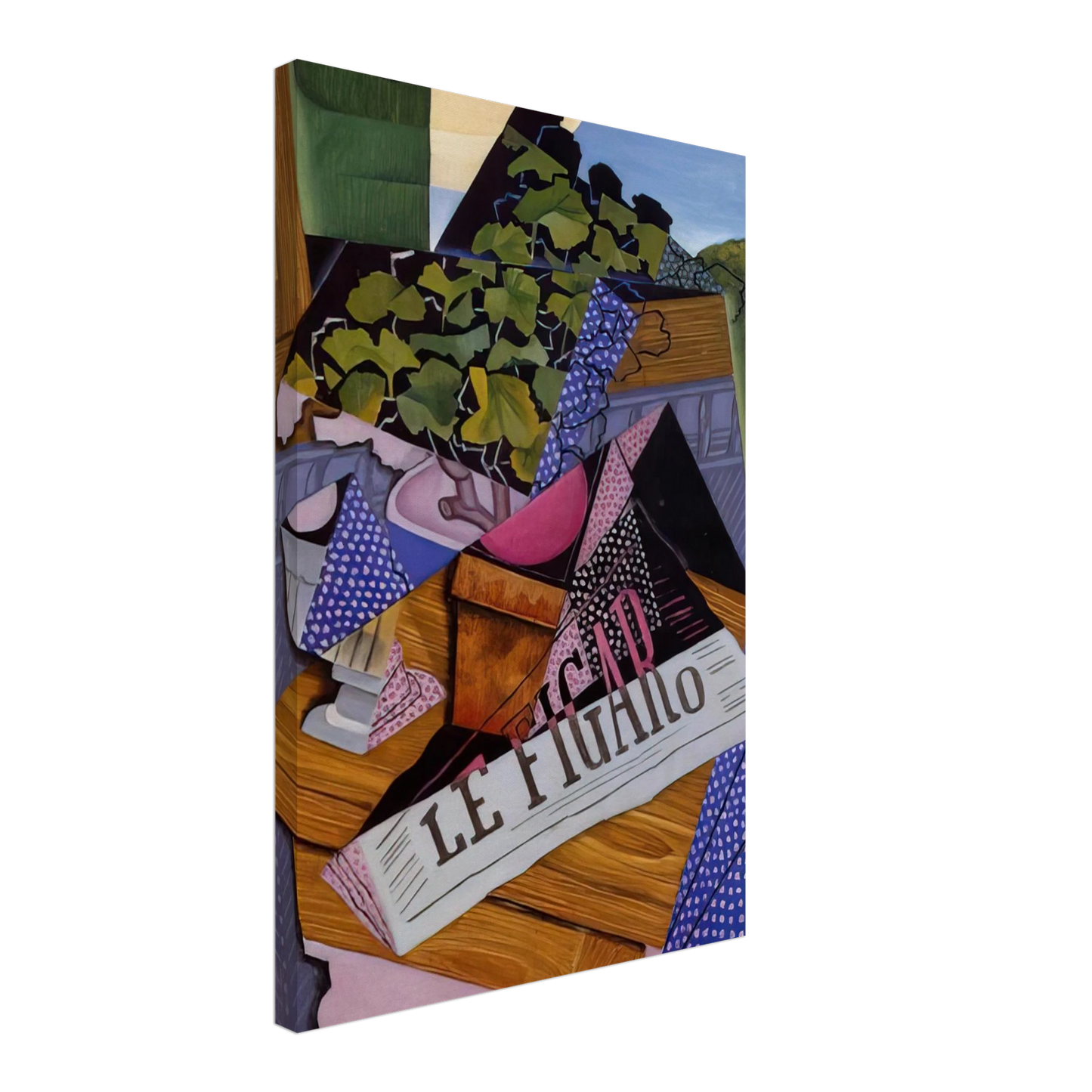 Juan Gris - A POT OF GERANIUMS 1915 Canvas - 40x60 cm / 16x24 inches-canvas