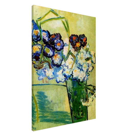 Vincent van Gogh - Still Life Glass with Carnations Canvas - 20x30 cm / 8x12 inches-canvas