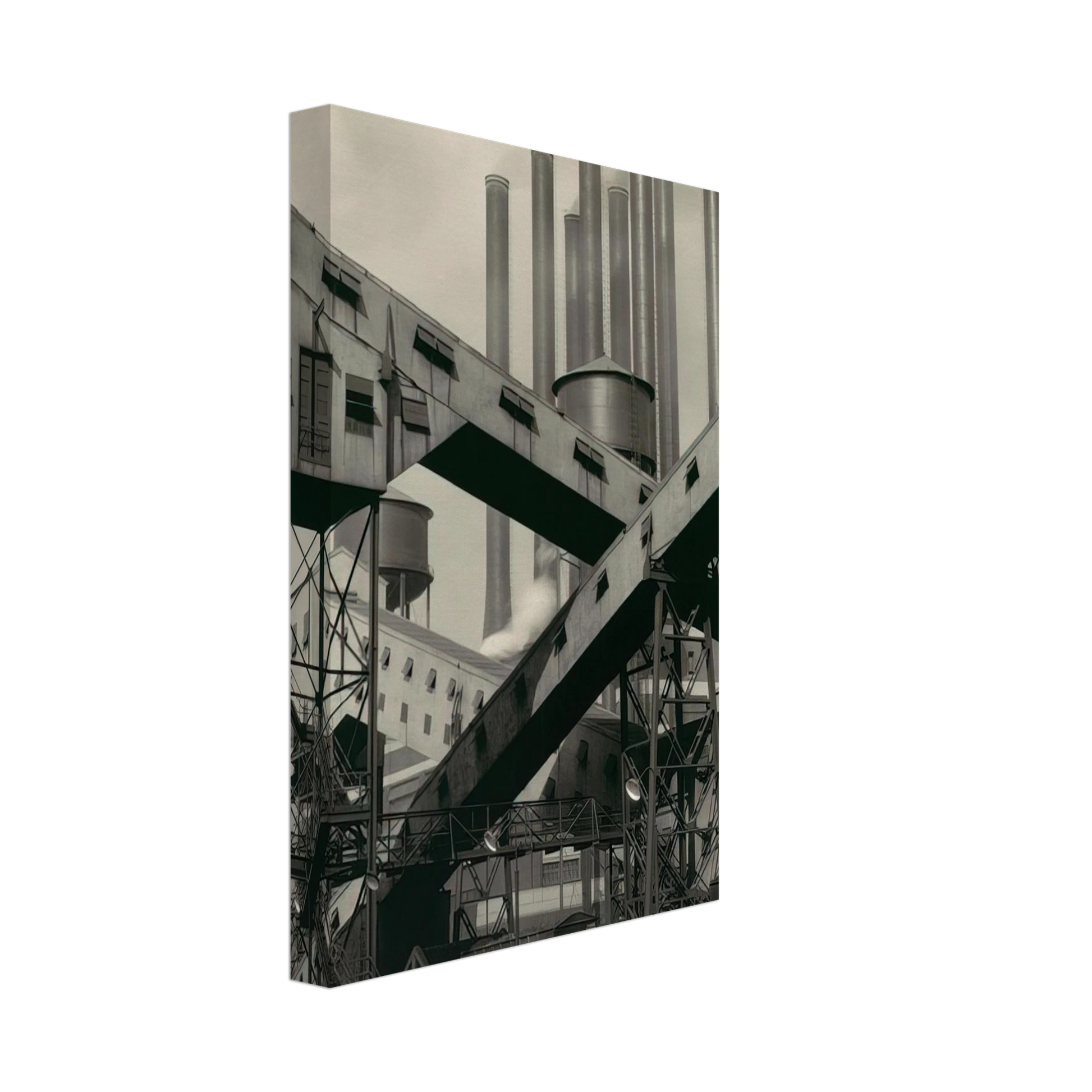 Charles Sheeler - Criss-Crossed Conveyors, River Rouge Plant, Ford Motor Company - 1927 Canvas - 70x100 cm / 28x40 inches-canvas