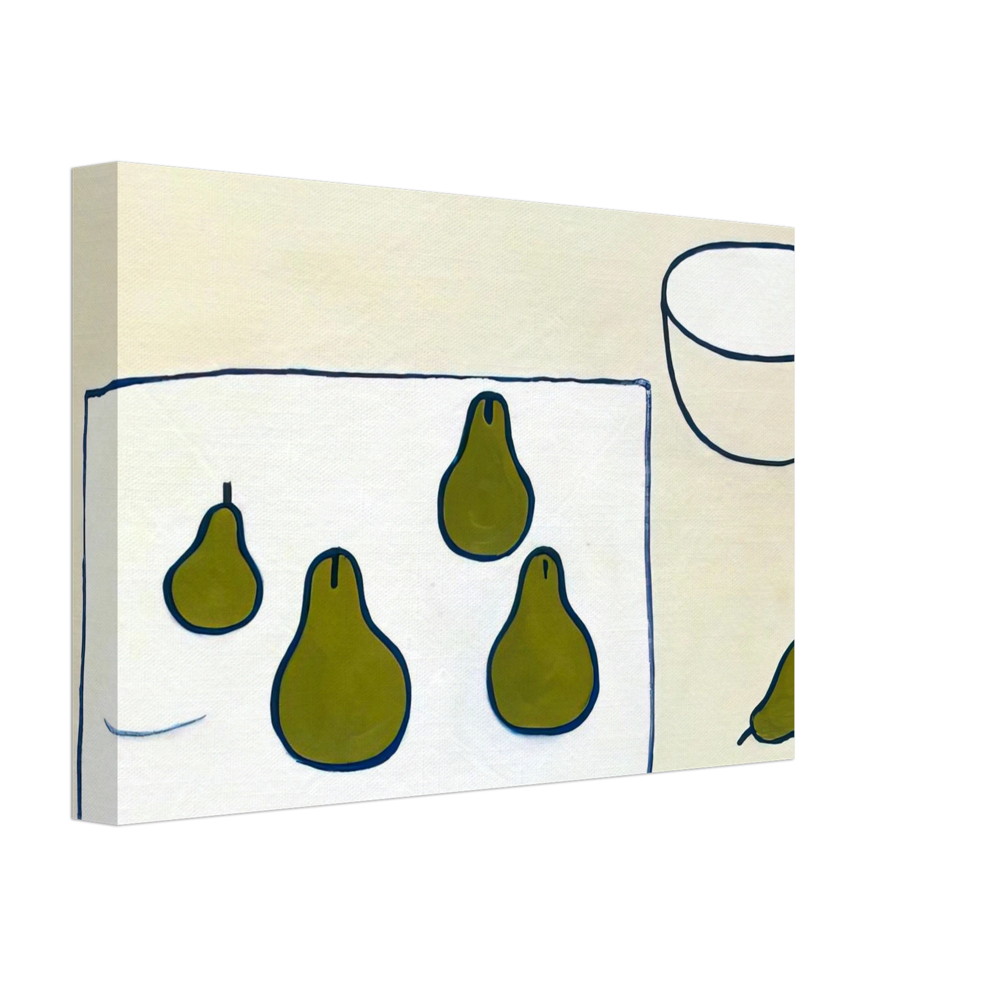 William Scott - Five Pears - 1976 Canvas - 40x60 cm / 16x24 inches-canvas