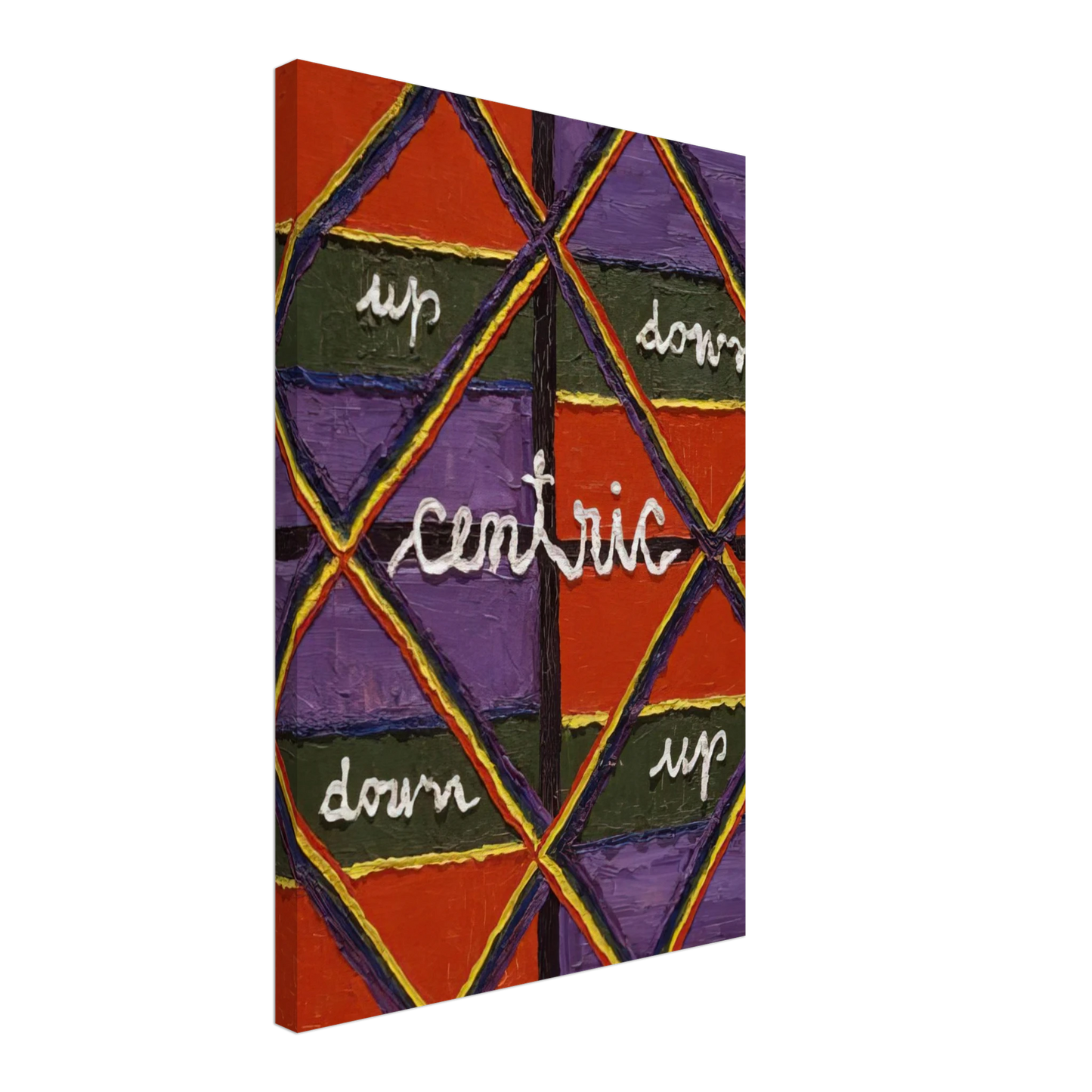 Alfred Jensen - Interlacing Colors I - 1959 Canvas - 40x60 cm / 16x24 inches-canvas