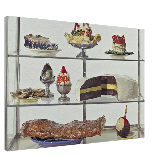 Claes Oldenburg - PASTRY CASE I 1962 Canvas - 20x30 cm / 8x12 inches-canvas