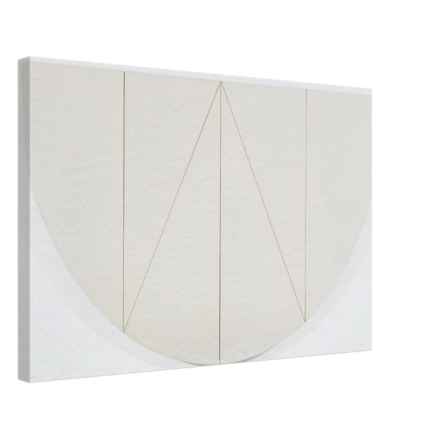 Robert Mangold - 1 2 MANILLA CURVED AREA 1967 Canvas - 40x60 cm / 16x24 inches-canvas