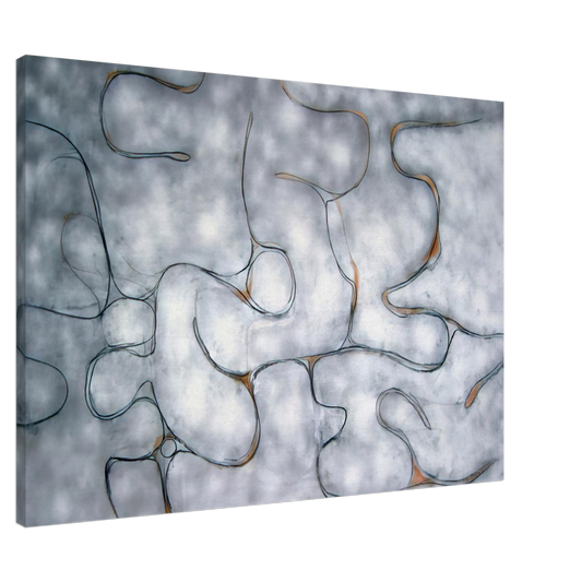 Victor Pasmore - Grey Symphony - 1975 Canvas - 20x30 cm / 8x12 inches-canvas