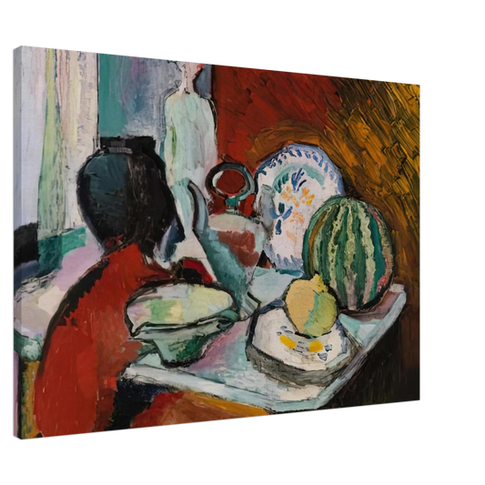 Henri Matisse - DISHES AND MELON 1907 Canvas - 20x30 cm / 8x12 inches-canvas