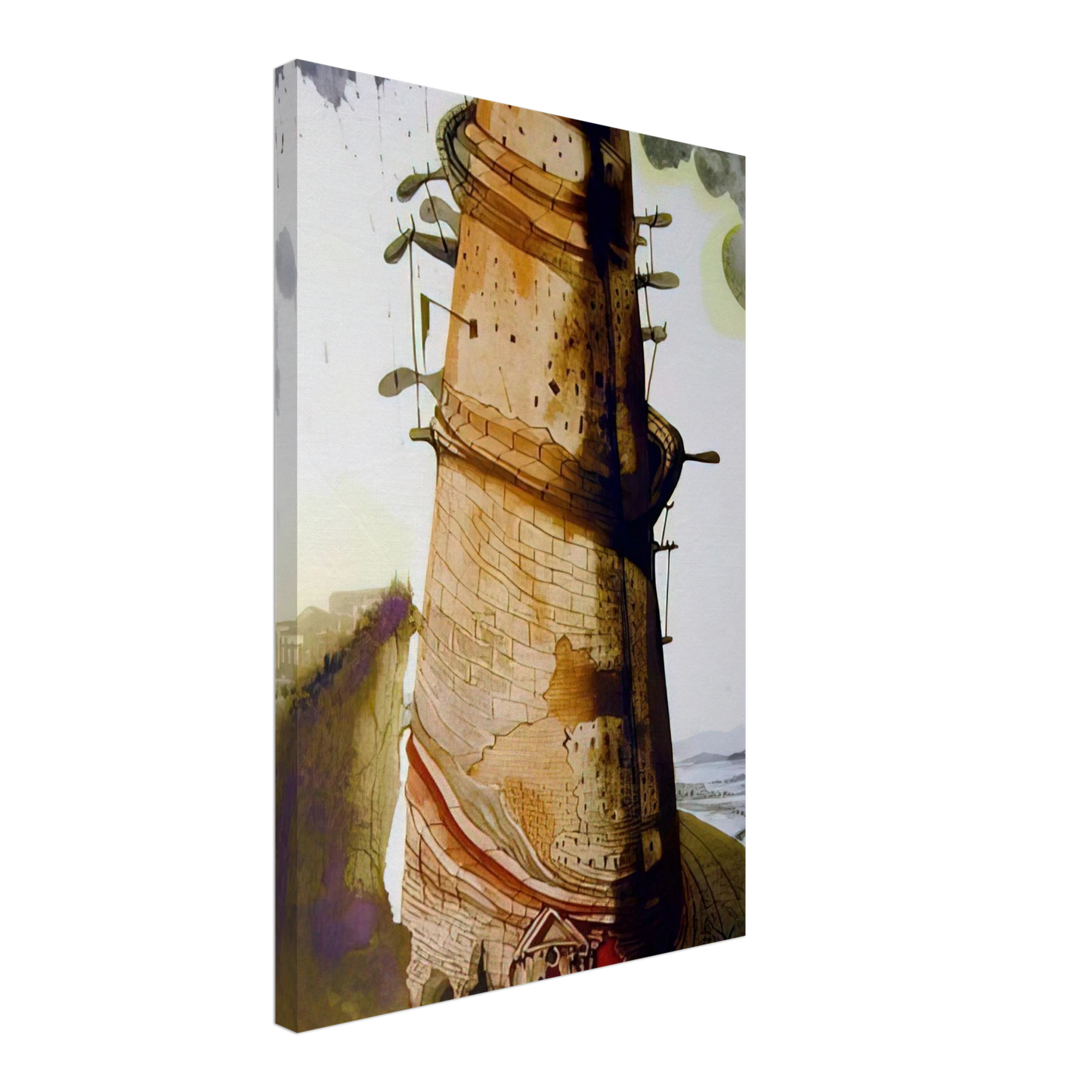Salvador Dali - TURRIS BABEL 1967 Canvas - 70x100 cm / 28x40 inches-canvas