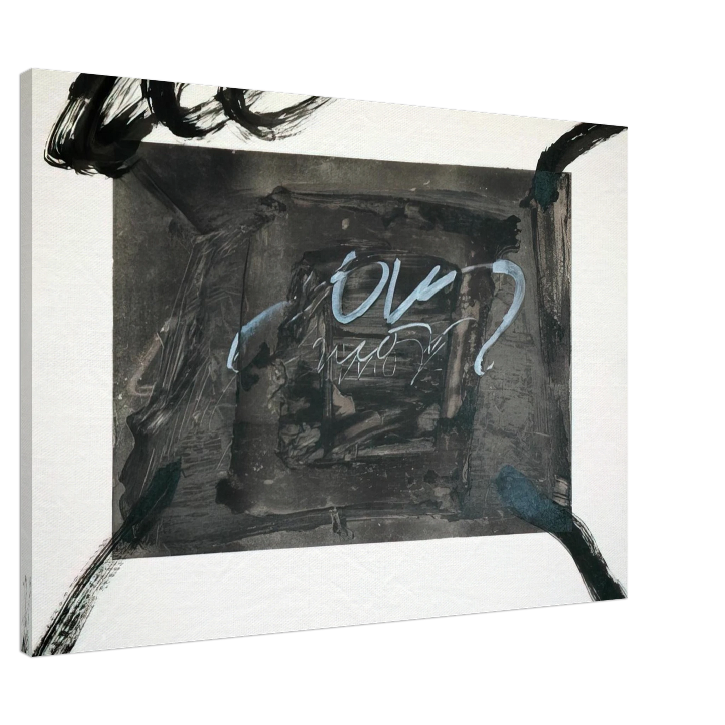 Antoni Tapies - QUATRE GESTES NOIRS 1983 Canvas - 20x30 cm / 8x12 inches-canvas