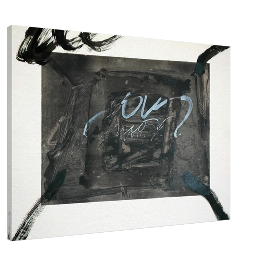 Antoni Tapies - QUATRE GESTES NOIRS 1983 Canvas - 20x30 cm / 8x12 inches-canvas