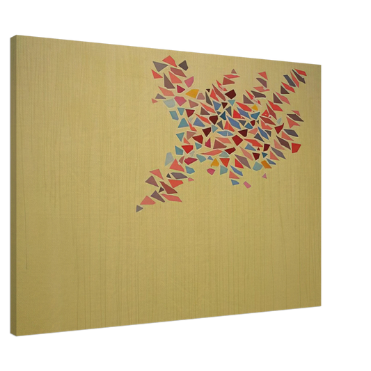 Robert Goodnough - Colors on Pale Yellow - 1975 Canvas - 20x30 cm / 8x12 inches-canvas