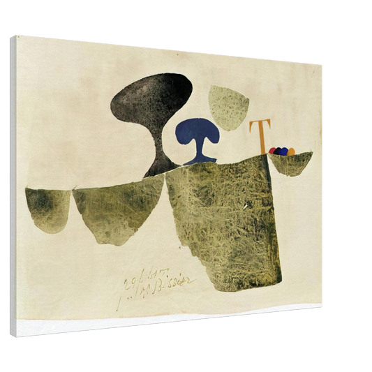 Julius Bissier - 29.6.61 T - 1961 Canvas - 20x30 cm / 8x12 inches-canvas