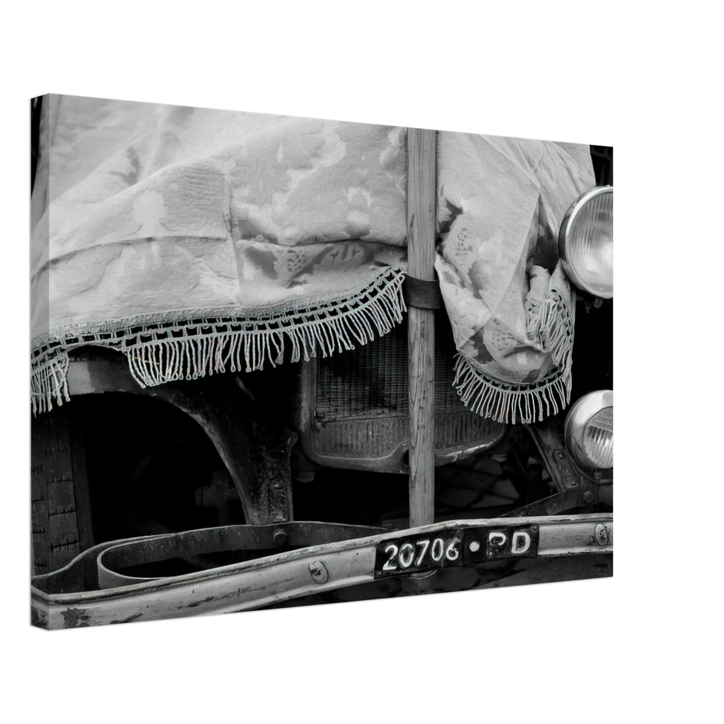 Robert Rauschenberg - ROME FLEA MARKET V 1952 Canvas - 40x60 cm / 16x24 inches-canvas