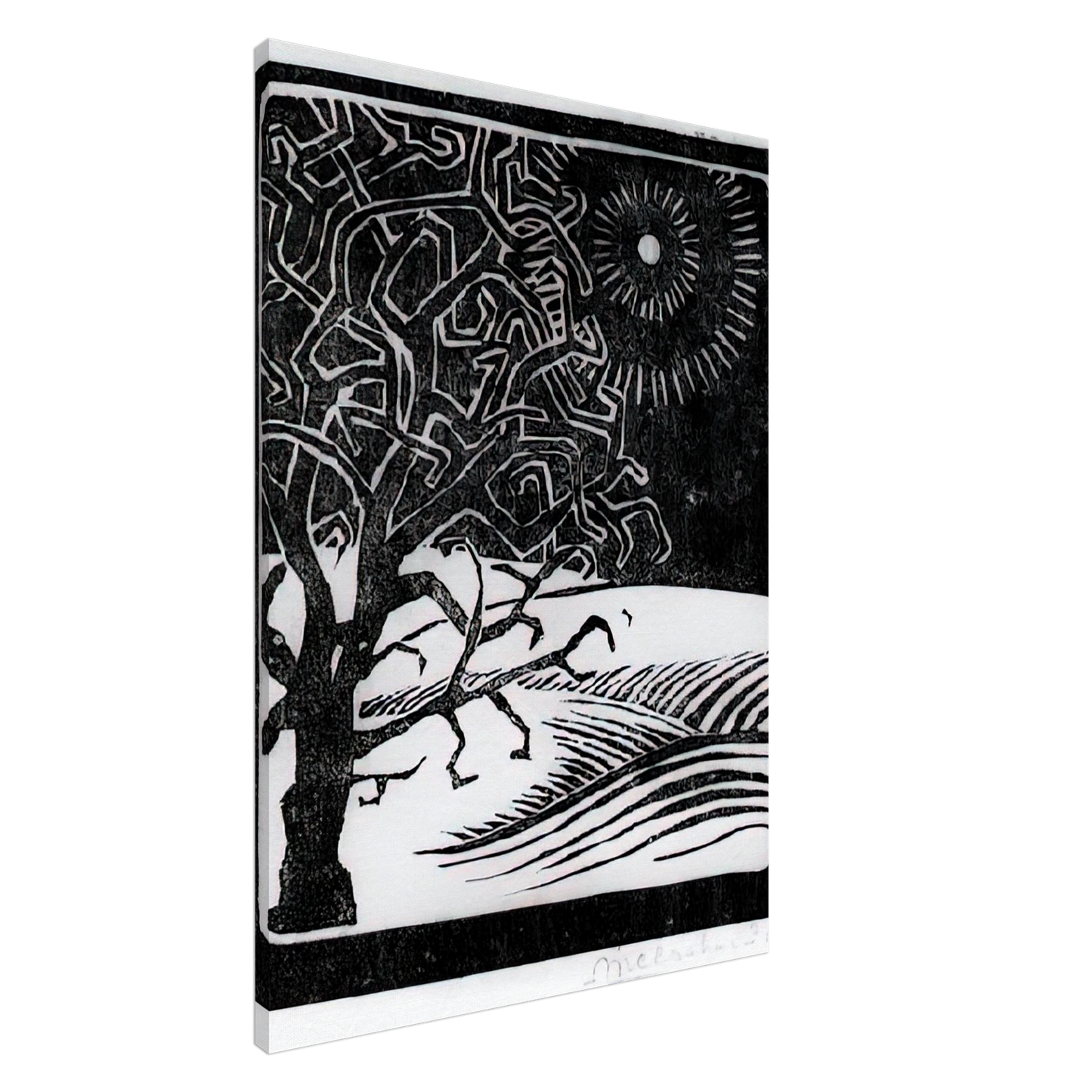 MC Escher - THE BORGER OAK Canvas - 20x30 cm / 8x12 inches-canvas