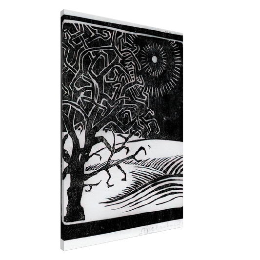 MC Escher - THE BORGER OAK Canvas - 20x30 cm / 8x12 inches-canvas