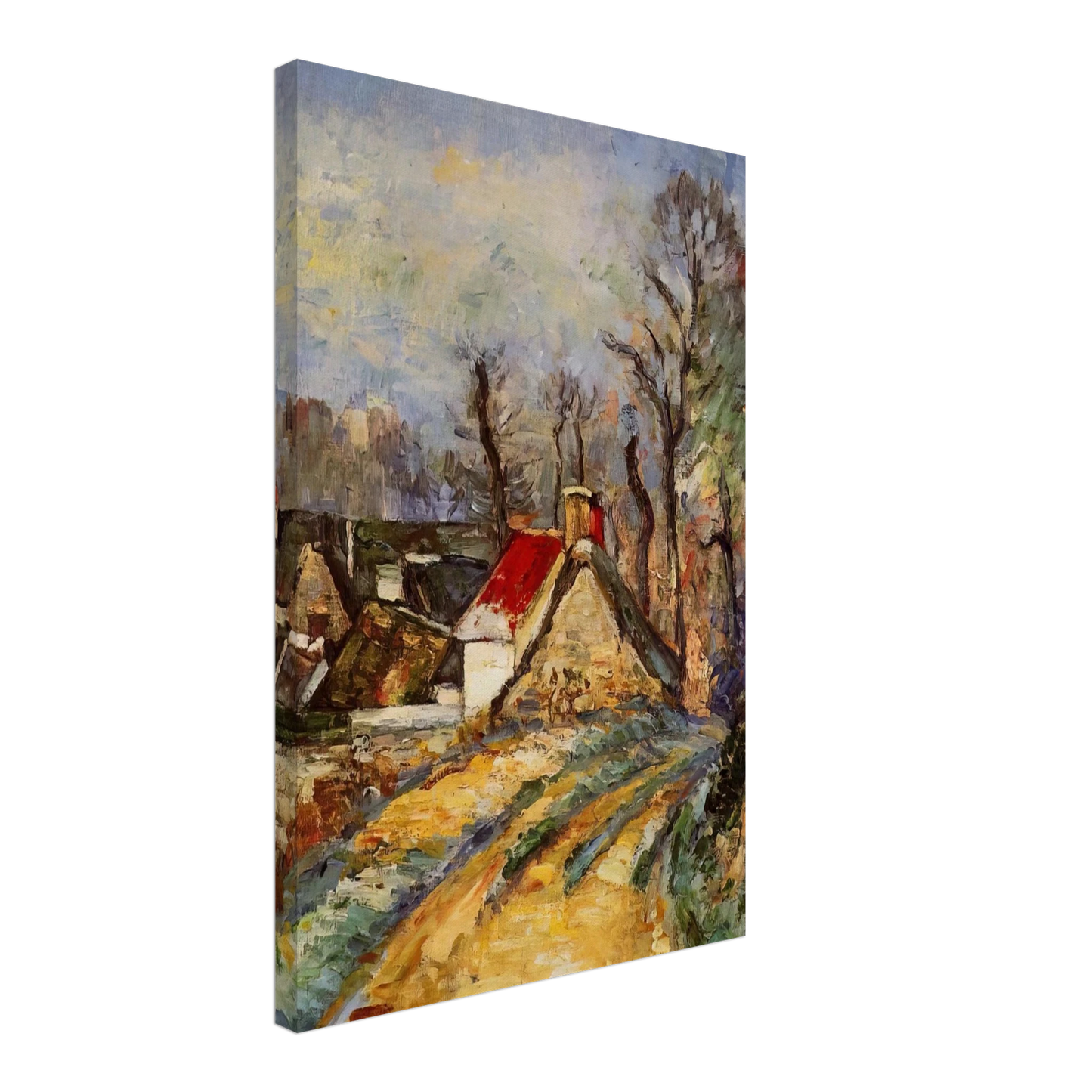 Paul Cezanne - The Turn in the Road at Auvers Canvas - 40x60 cm / 16x24 inches-canvas