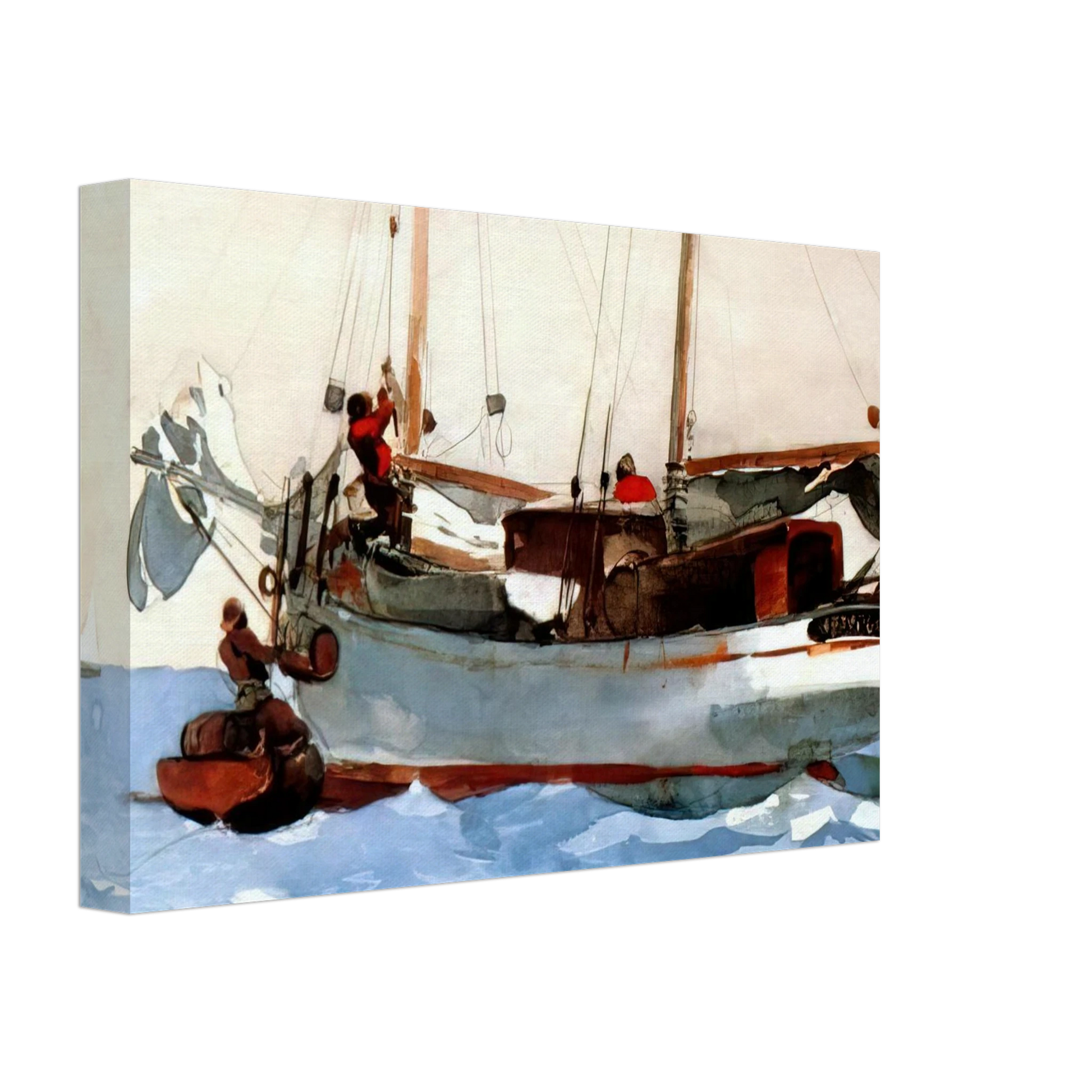 Winslow Homer - TAKING ON WET PROVISIONS Canvas - 70x100 cm / 28x40 inches-canvas