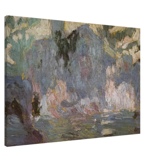 Salvador Dali - PLAYA PORT ALGUER FROM RIBA D EN PITXO Canvas - 20x30 cm / 8x12 inches-canvas