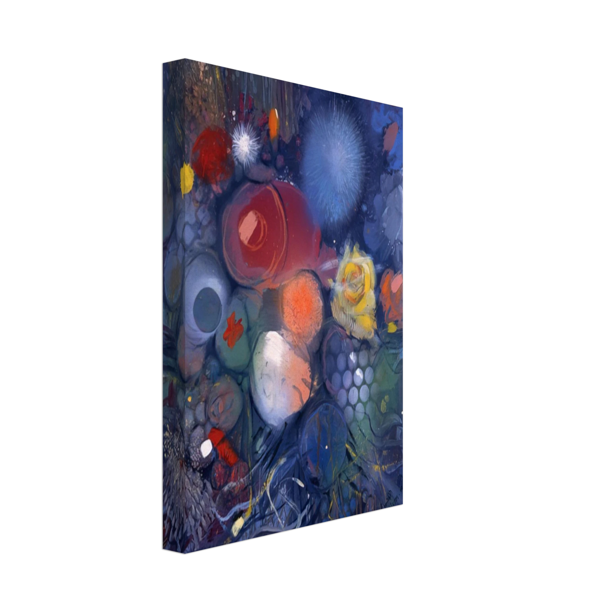 Gebre Kristos Desta - Flowers No. 3 - 1974 Canvas - 40x60 cm / 16x24 inches-canvas