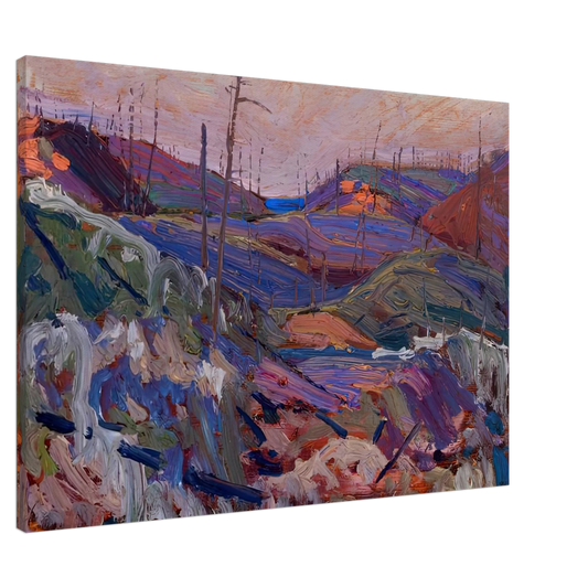 Tom Thomson - FIRE SWEPT HILLS 1915 Canvas - 20x30 cm / 8x12 inches-canvas