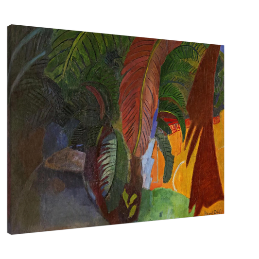 Raoul Dufy - PALM TREES AT MARTIGUES HOMAGE TO GAUGUIN 1910 Canvas - 20x30 cm / 8x12 inches-canvas