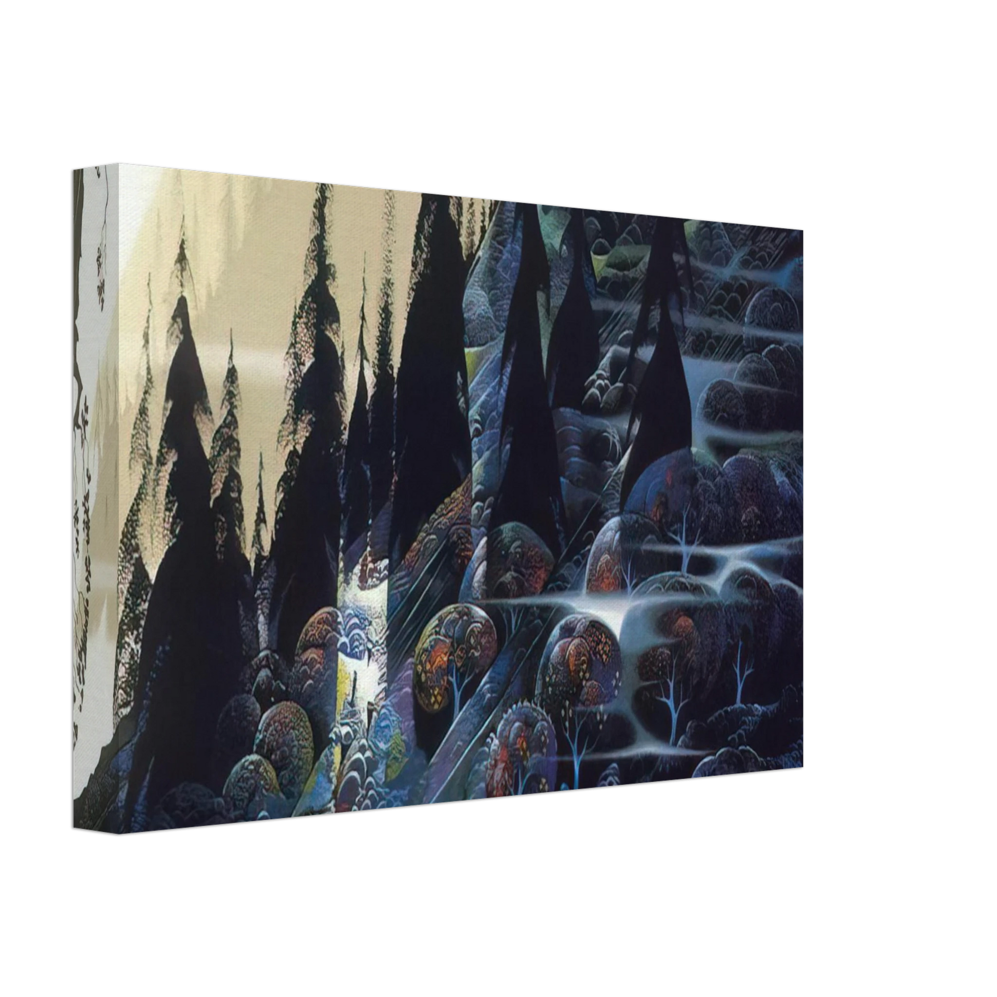Eyvind Earle - Black Spruce Canvas - 40x60 cm / 16x24 inches-canvas
