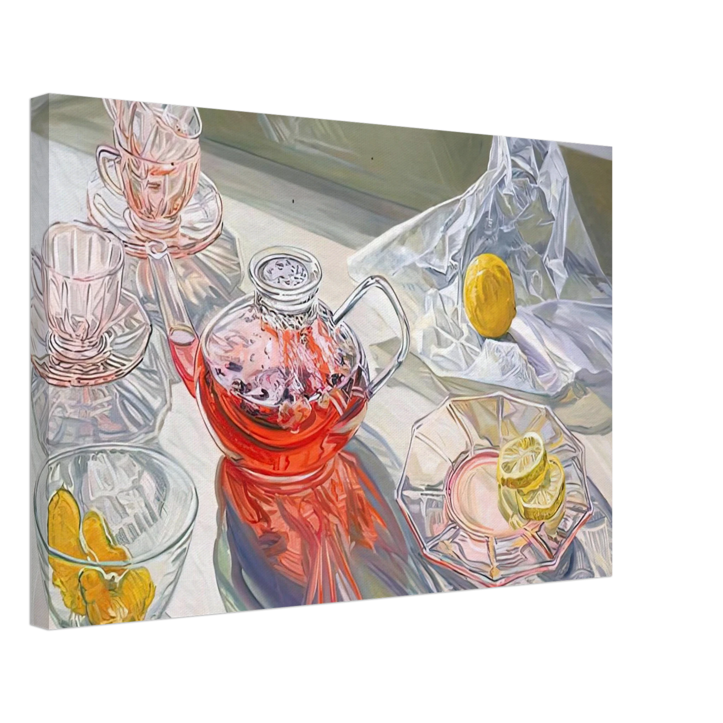 Janet Fish - HERB TEA 1995 Canvas - 70x100 cm / 28x40 inches-canvas