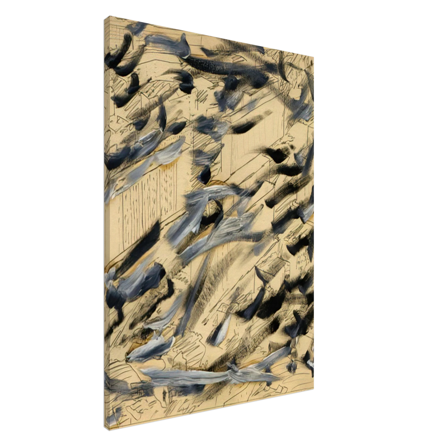 Gerhard Richter - TOWNSCAPE 1968 6 Canvas - 20x30 cm / 8x12 inches-canvas