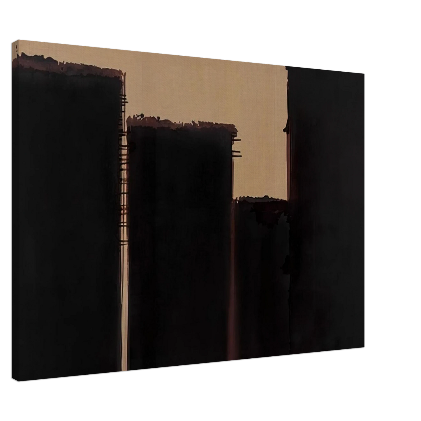 Yun Hyong-keun - Burnt Umber  Ultramarine - 1991 Canvas - 20x30 cm / 8x12 inches-canvas